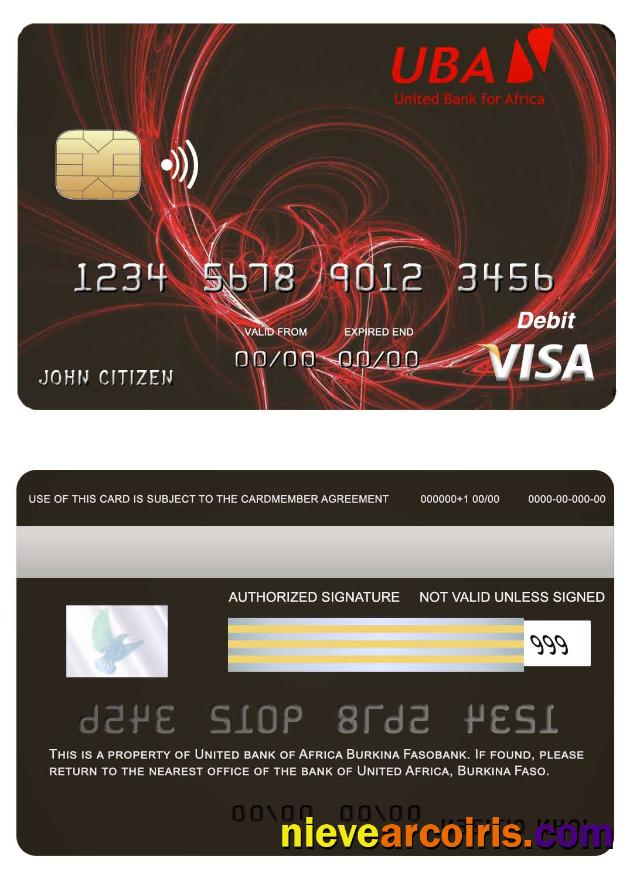 Burkina Faso United bank Africa visa card